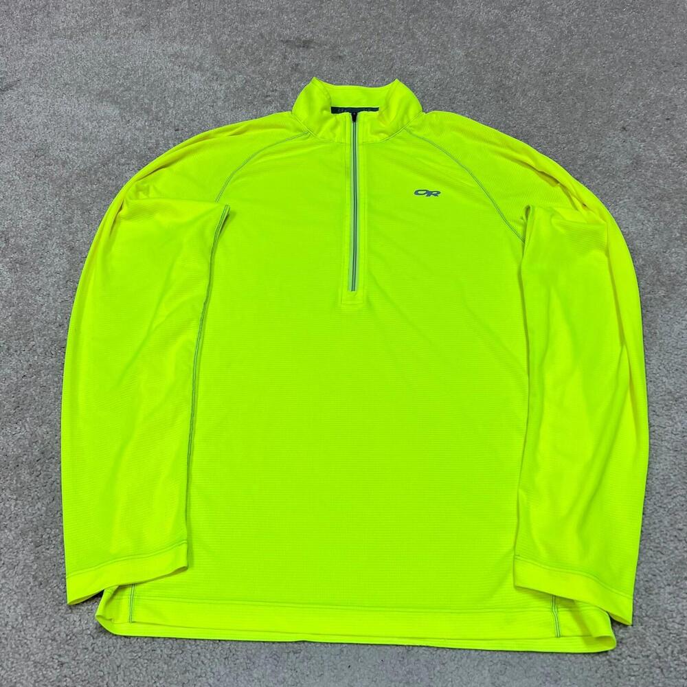 Outdoor Voices Pullover Sweatshirt Lightweight Yellow 1/4 Zip Men's Size Small - Picture 8 of 12